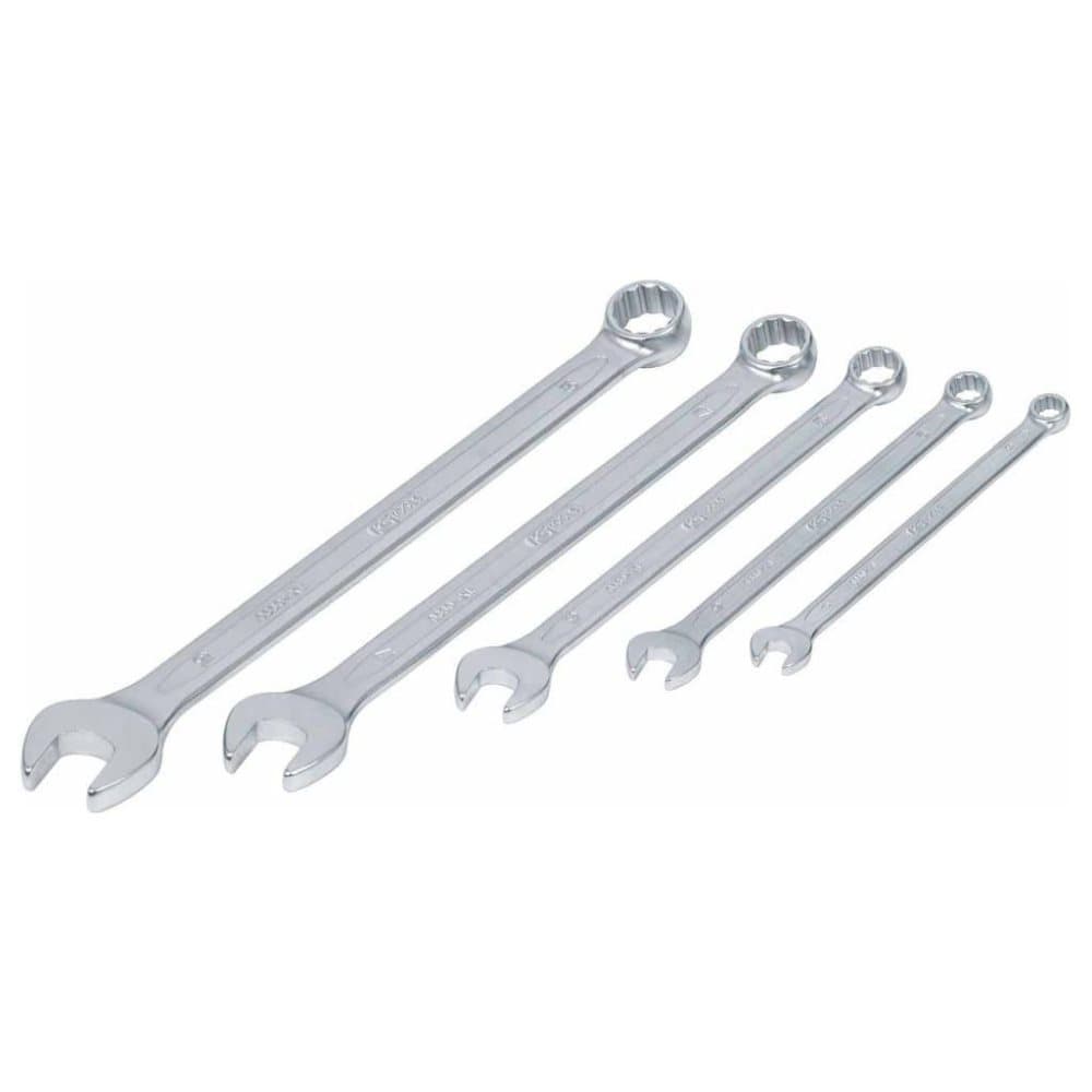 KS Tools Kombinasjonsnøkkelsett ekstra langt 5 deler 8-19 mm stål