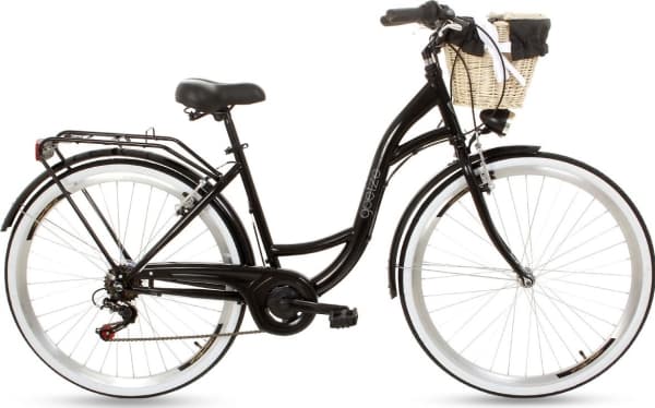 Goetze City Bike Mood 28 "six speed black with wicker basket