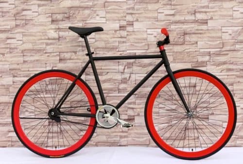 Fixed Gear Cykel svart/röd