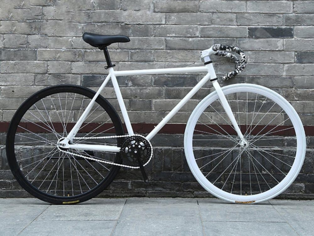 Fixed Gear Cykel Vit Svart Cdon