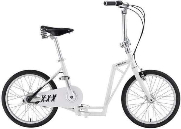 The-sliders Lite White tasteful and comfortable, foldable bike, 2-in-1 scooter
