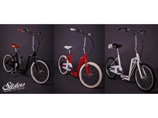 The-sliders Metro White stylish and comfortable, foldable bike, 2-in-1 scooter
