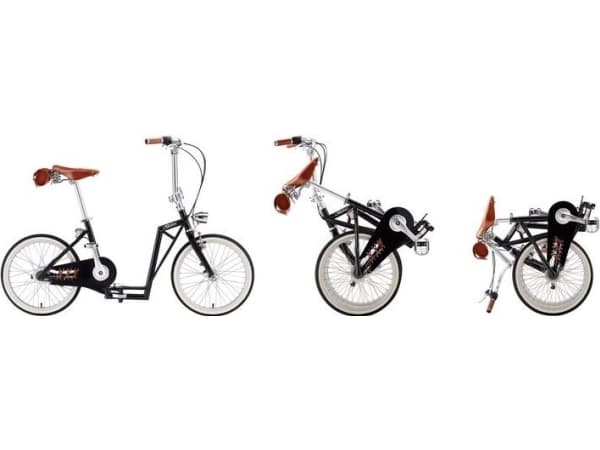 The-sliders Metro Matt Black tasteful and comfortable, foldable bike, 2-in-1 scooter
