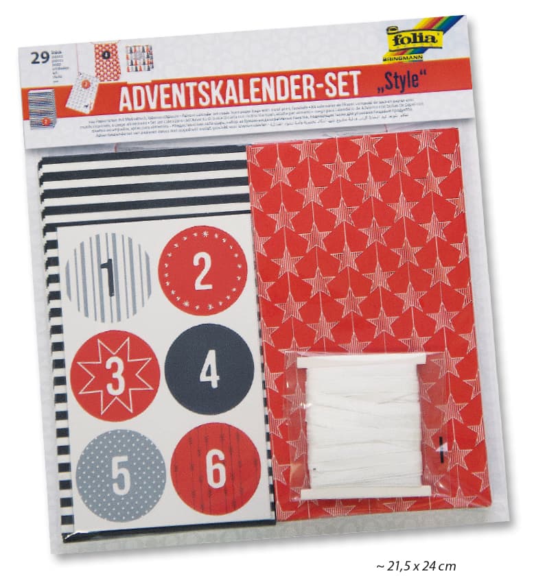 Adventtikalenterisetti tyyli paperi
