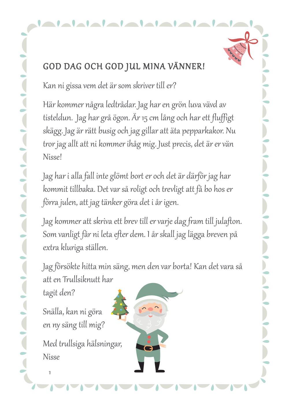 Nissebrev Julkalender År 2 - Standard (ett barn)