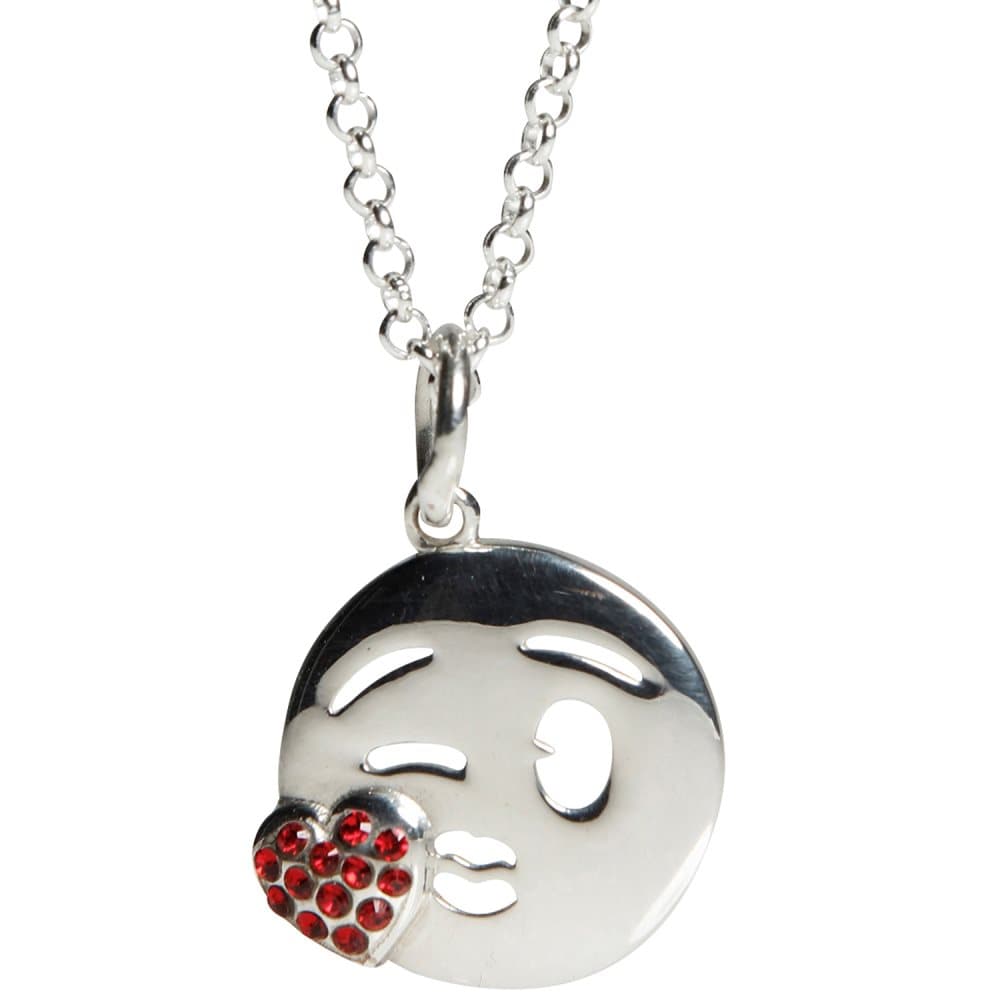 Kalas Silverhalsband Emoji Blow. Ki.