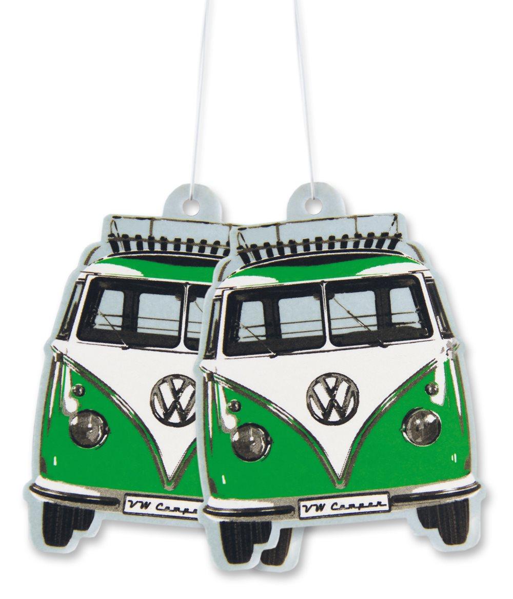BRISA VW Collection - Volkswagen Bus T1 Camper Van Transporter Duftende bil luftfrisker(Apple/Green/2-pc Set)