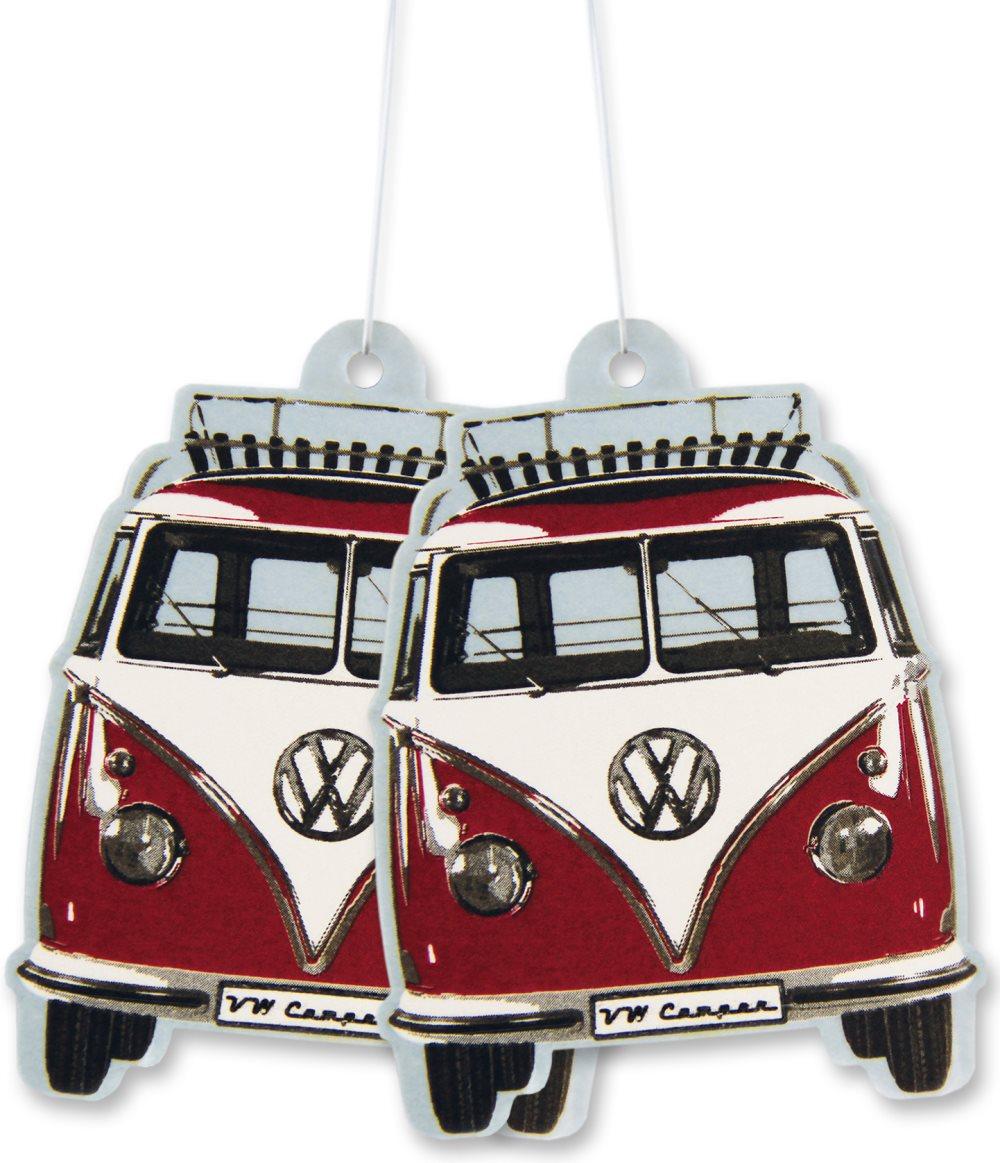 BRISA VW Collection - Volkswagen Bus T1 Camper Van Transporter Duftende bil luftfrisker(Vanilla/Red/2-pc Set)