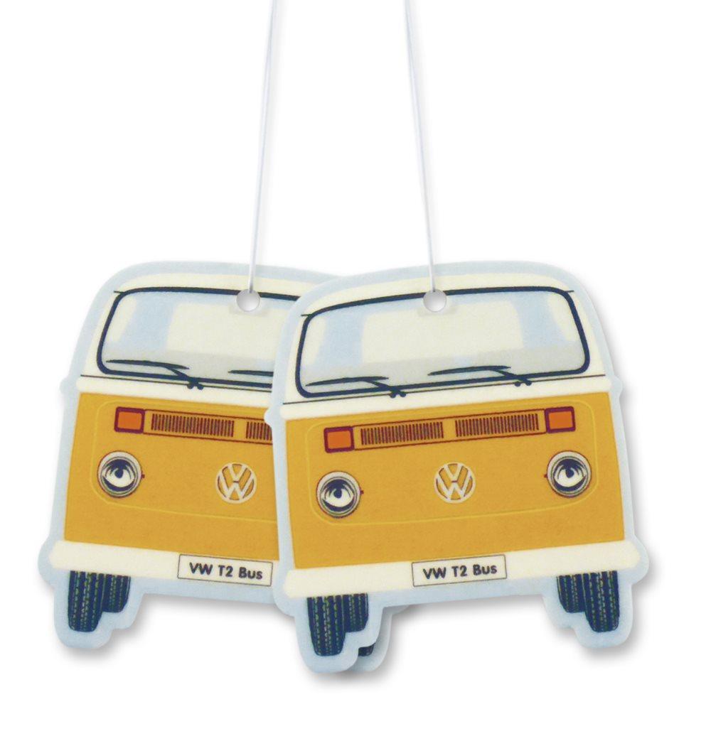 BRISA VW Collection - Volkswagen Bus T2 Camper Van Transporter Duftende bil luftfrisker(Vanilla/Orange/2-pc Set)
