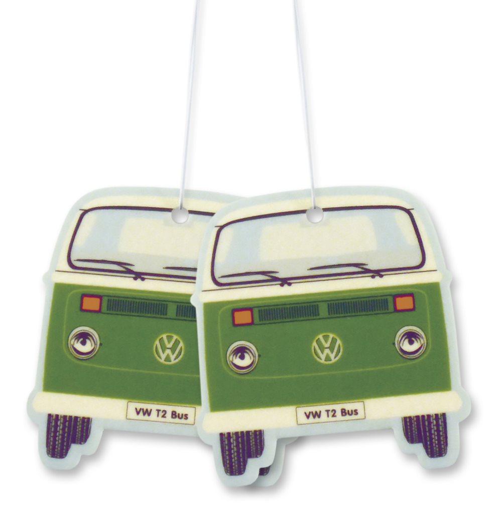 BRISA VW Collection - Volkswagen Bus T2 Camper Van Transporter Duftende bil luftfrisker(Green Tea/Green/2-pc Set)