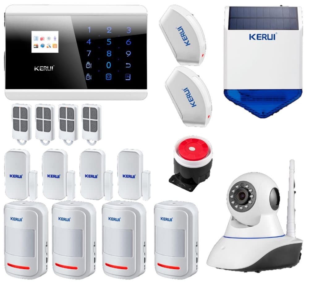 KERUI Komplett PSTN GSM Trådlöst Hemlarmpaket IP-kamera