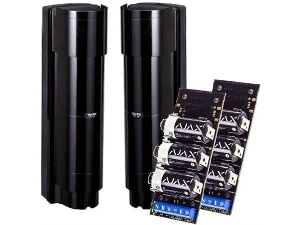 Liniedetektor, 4 infrarøde skud 100m, IP65, forsyning: 2 x 3.6V 17Ah batteri pr. enhed (medfølger ikke)