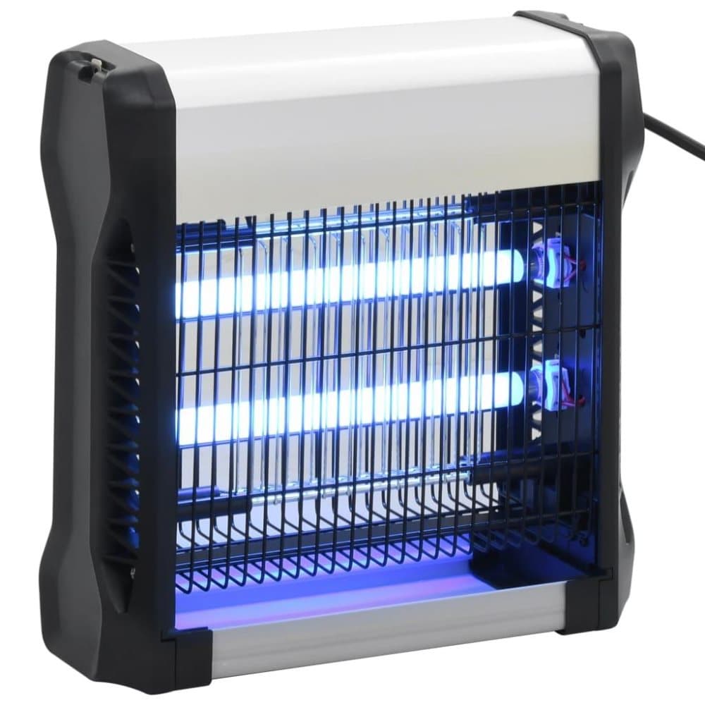 vidaXL insektdræber aluminium ABS 12 W sort