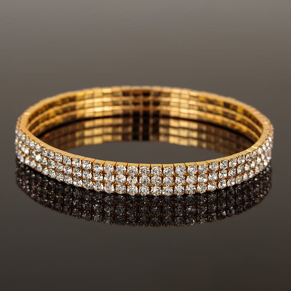 Guld Fotsmycke Fotlänk Vristlänk Fotkedja -Strass & Rhinestone