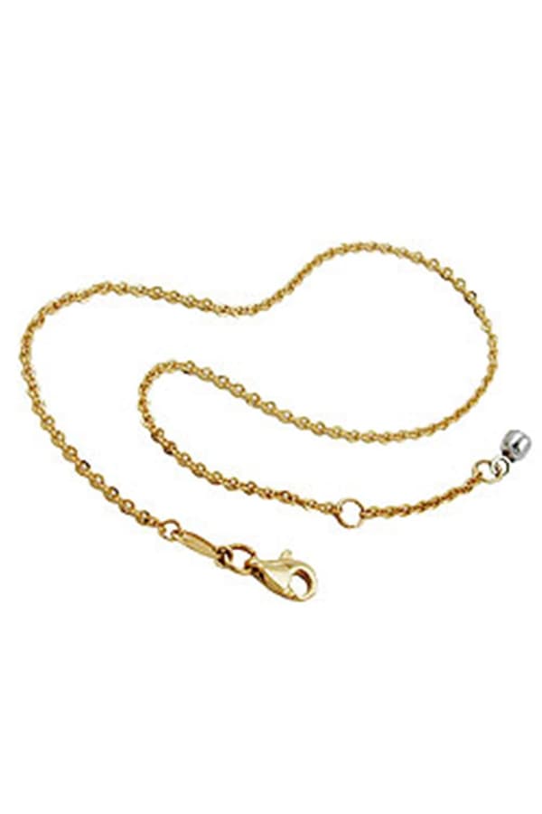 Anklet 1.7mm Anchor Chain With Orb-Charm White Gold 9kt Gold 25cm - GL511006-25