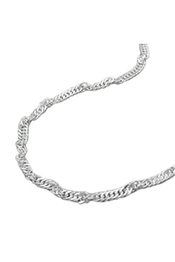 Belly Chain 2mm Singapore Chain Diamond Cut Length Adjustable Silver 925 90cm - GL144350-90