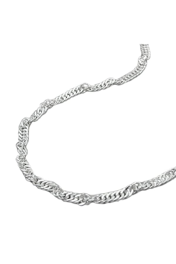 Belly Chain 2mm Singapore Chain Diamond Cut Length Adjustable Silver 925 90cm - GL144350-90