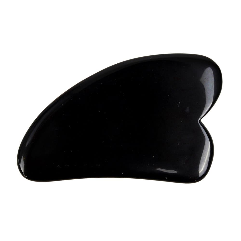 Tourmaline Gua Sha - Naturlig Kemisk Fri Krystal i Signatur Silkforet Boks