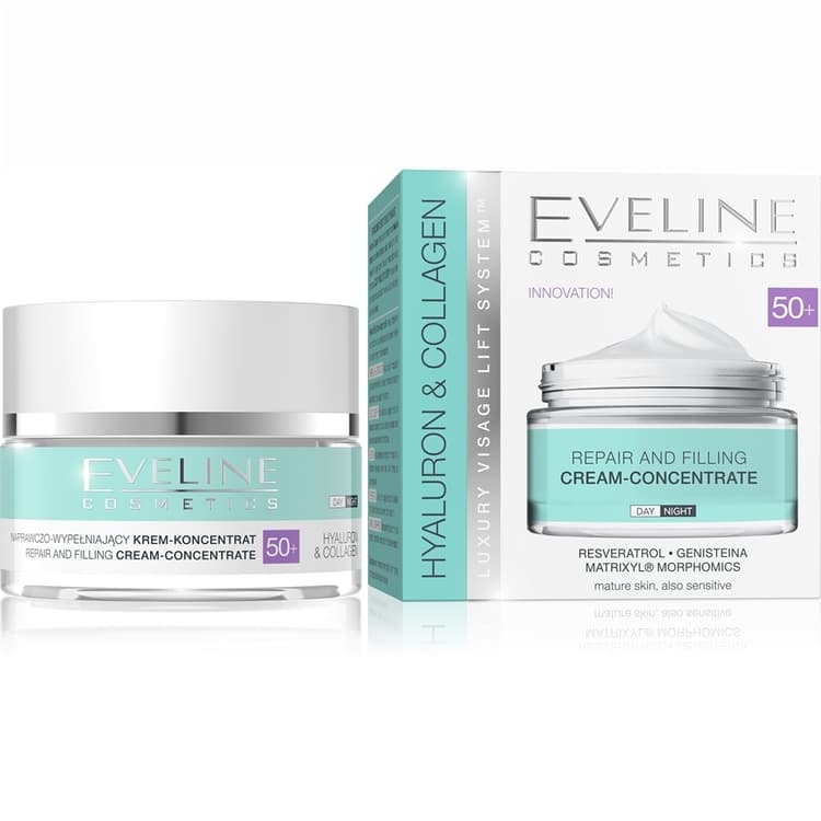 Eveline Hyaluron And Collagen Day And Night Cream 50+