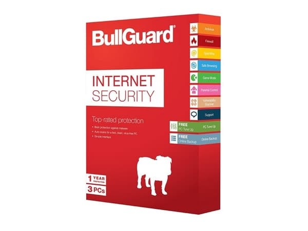 BullGuard Internet Security 2014 - Bokspakke (1 år) - 5 GB kapasitet, 3 datamaskiner - Win