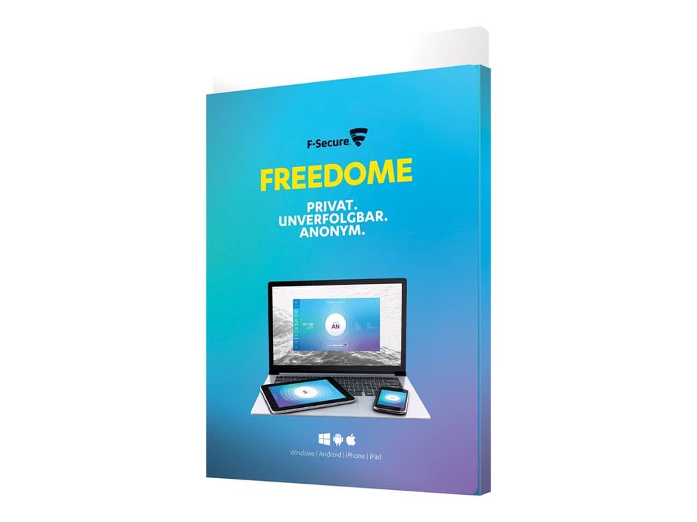 F-Secure Freedome - Bokspakke (1 år) - 3 enheter - Android, iOS