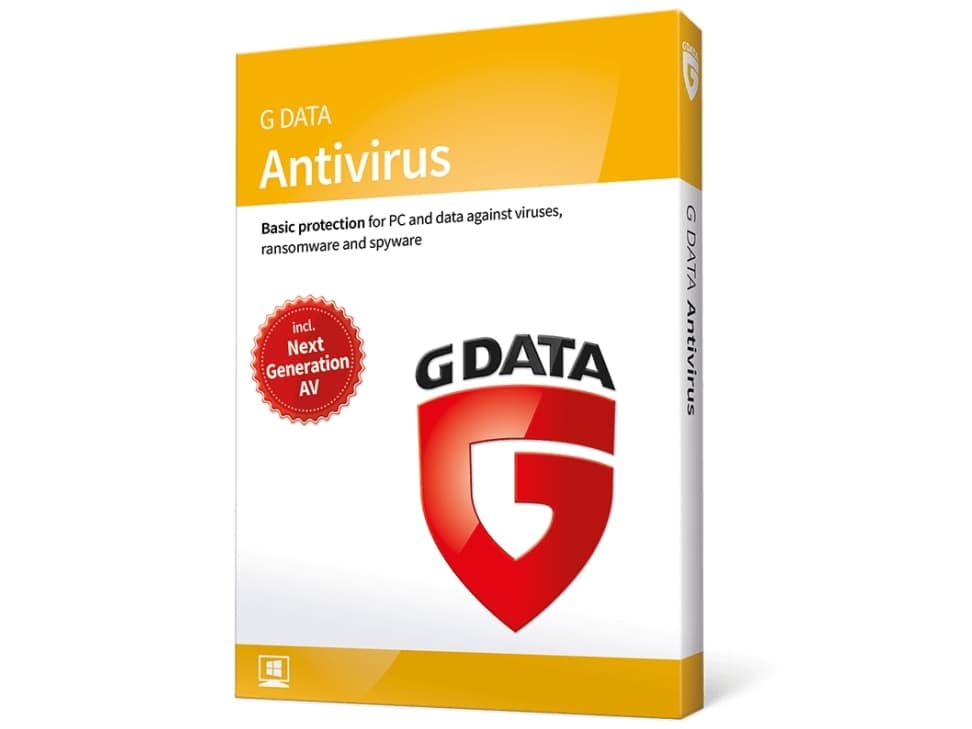 G DATA Antivirus 2018, 1, 1 År, Base license, Fysiskt medium