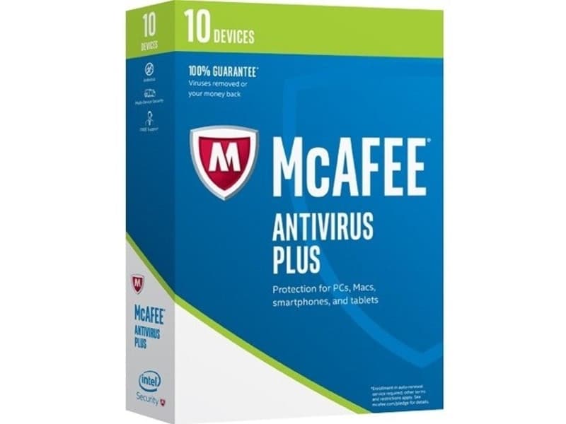McAfee AntiVirus Plus 2018, 10 lisenser, Base license