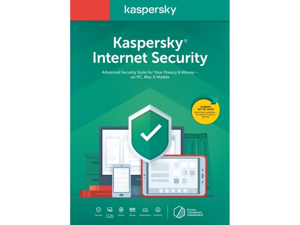 Kaspersky Lab KIS 2020 5dev 1y slim sierra bs noCD BE, 1 licens/-er, 1 År, Nedladdning
