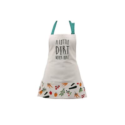CGB Giftware Vegetable Patch Little Dirt Never Hurt Apron With Matching Bag