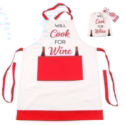 CGB Giftware Will Cook For Wine Apron
