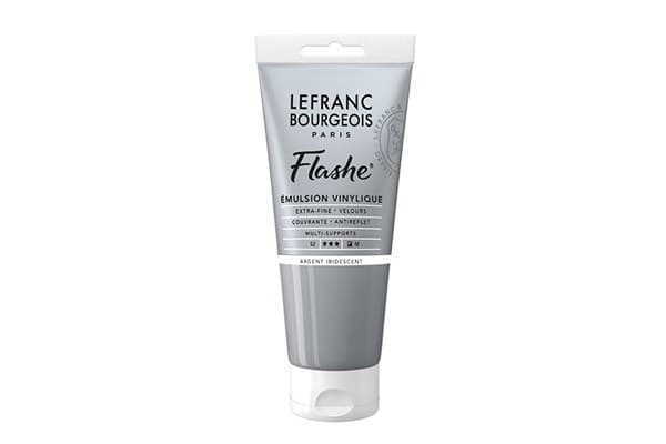 Flashe akryl 80ml silver iriserande