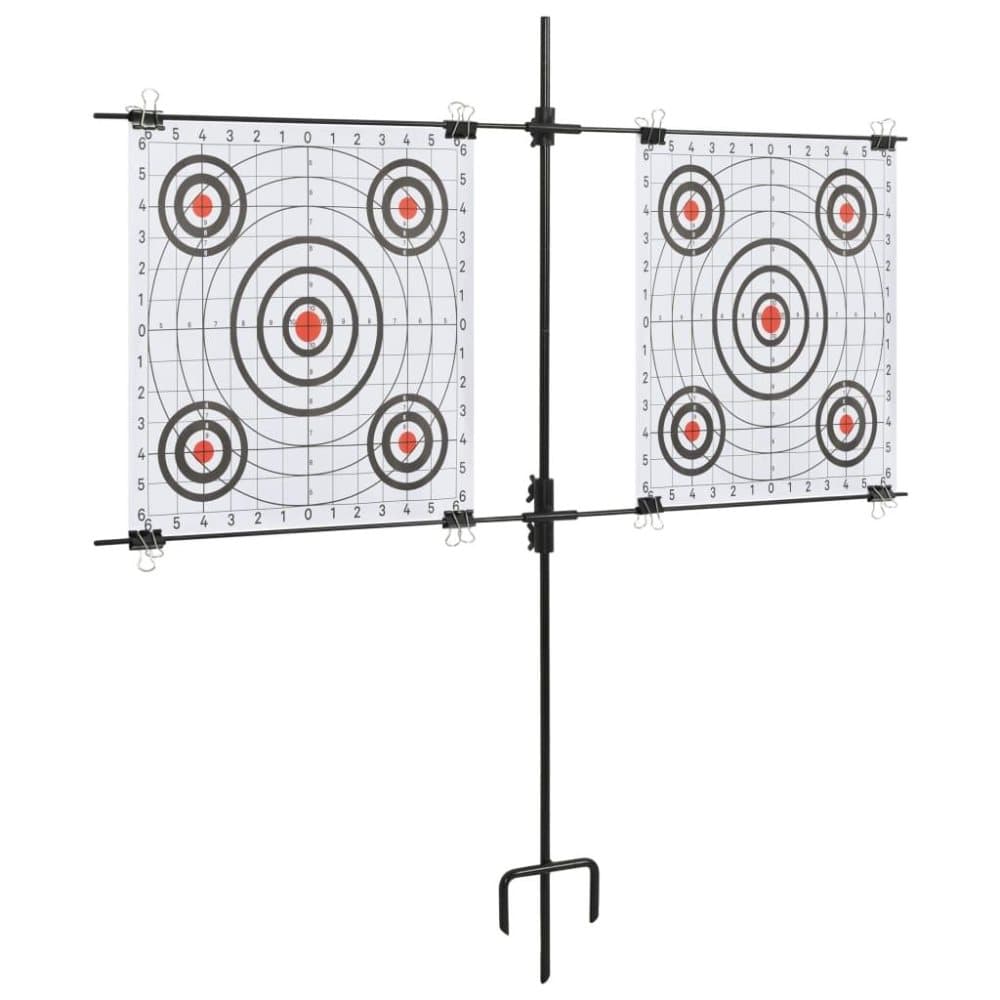vidaXL målskivestativ med skydepapir 78 x 76 cm stål