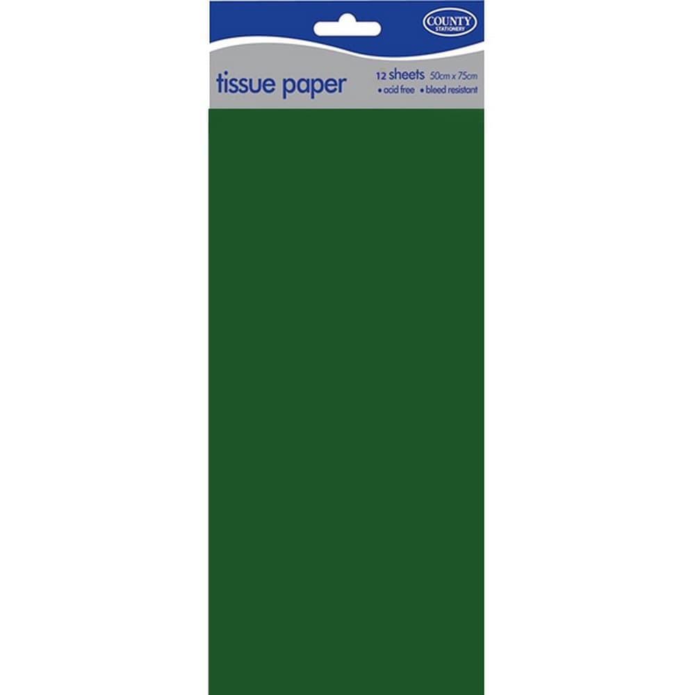 County 10 Sheets Plain Tissue Paper Pack Of 12