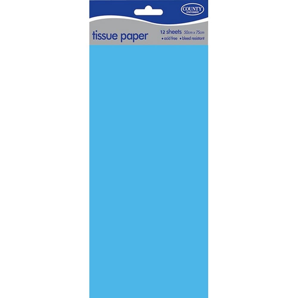 County 10 Sheets Plain Tissue Paper Pack Of 12