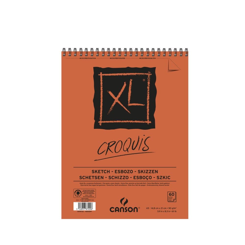 Canson XL Croquis Skissblock 60 ark 90 gr A5