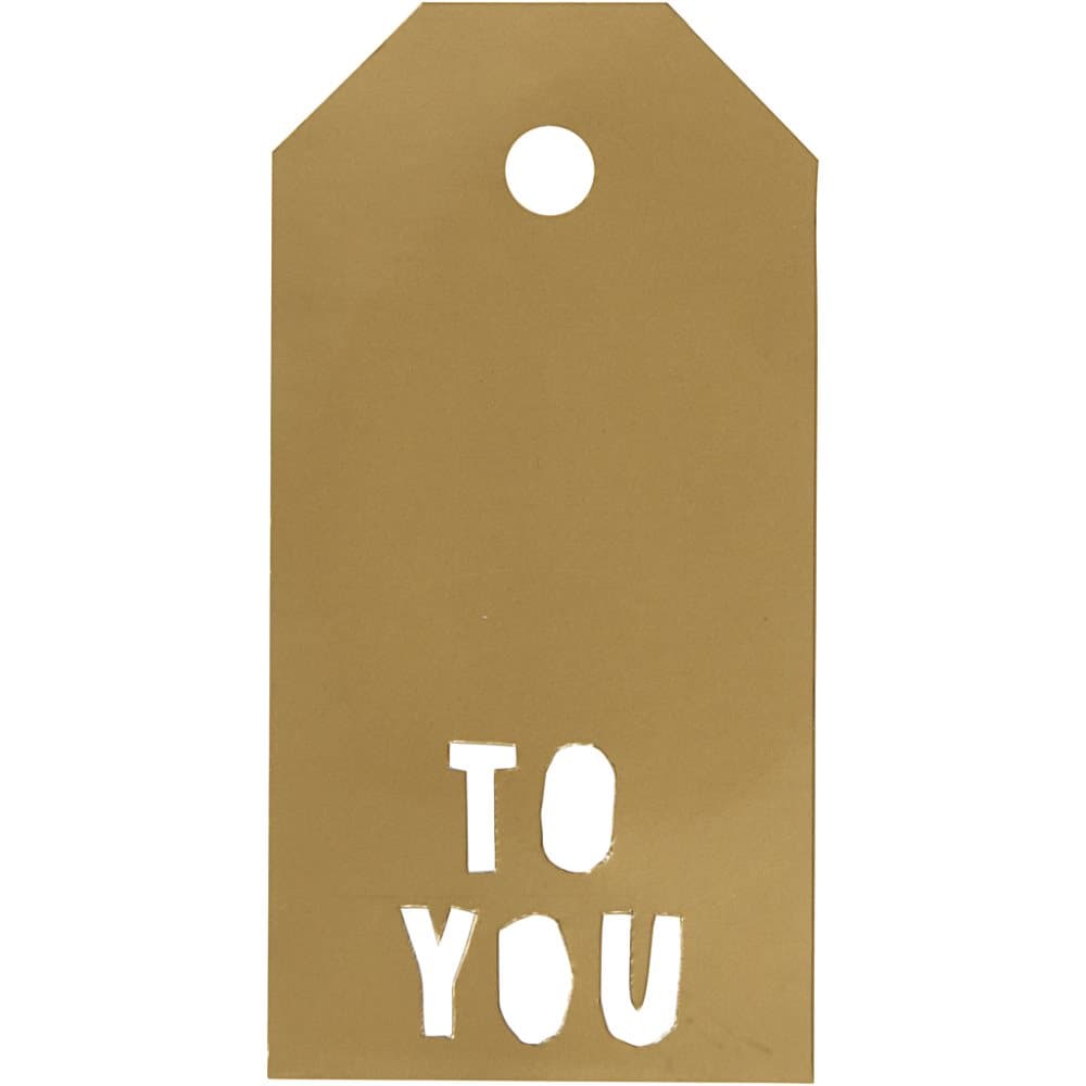 Manillamärken, guld, TO YOU, 5x10 cm, 300 g, 15 st., 1 förp.