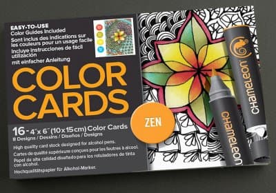 Chameleon Fargeleggingsbok Color Cards Zen