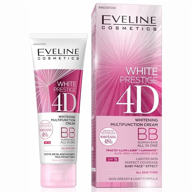 Eveline White Prestige 4D Whitening Multifunction BB Cream