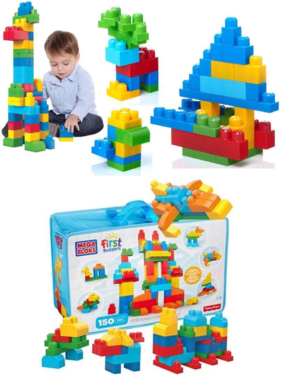 Mega Pack fr Mega Bloks - 150 Stora Byggklossar Delar. Fr 12mån
