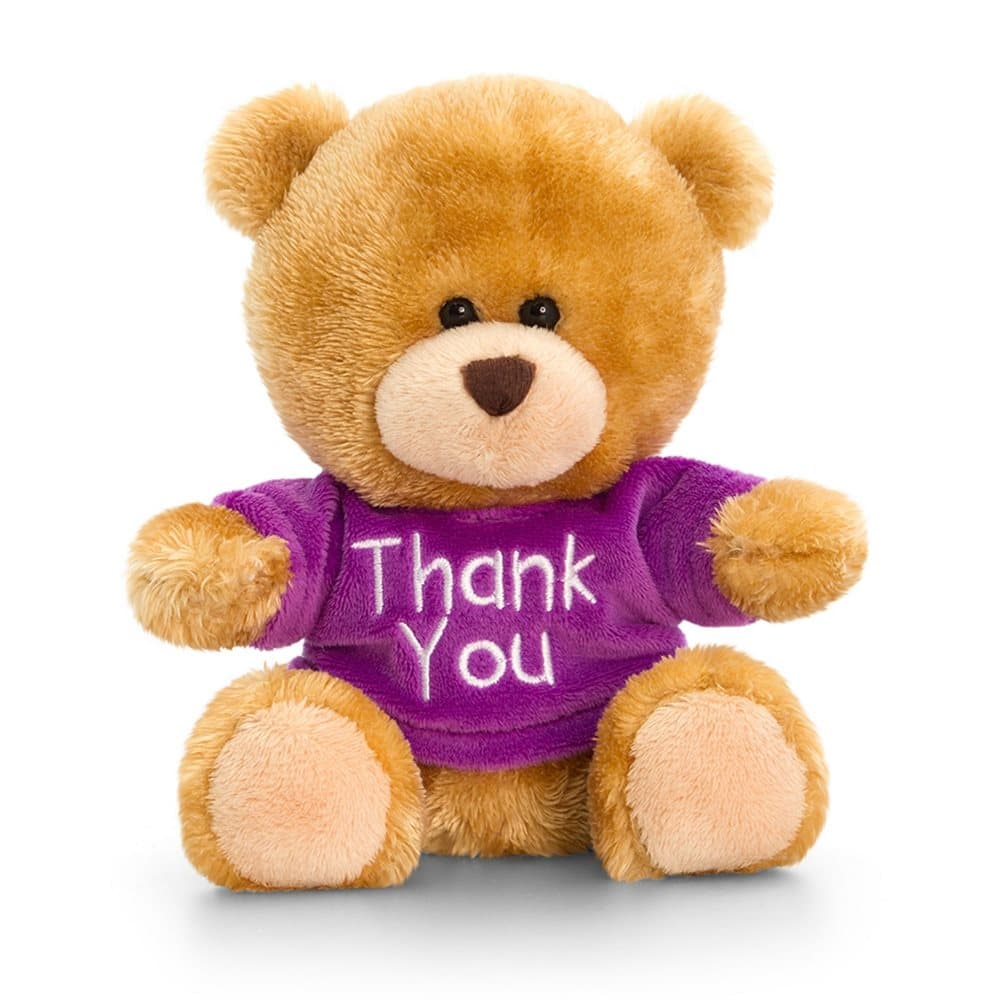Keel Toys Pipp Plush Bear in Thank You T-Shirt
