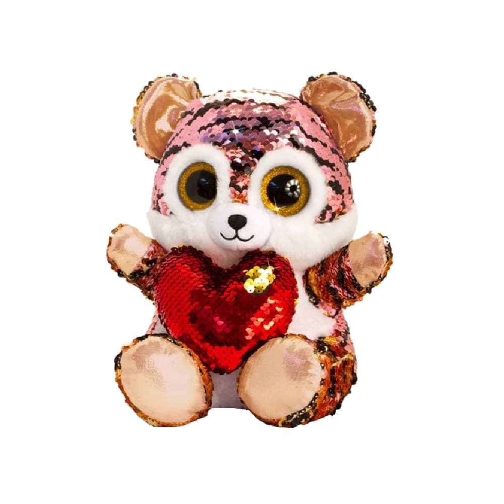 Keel Toys Tiger Glitter Motsu With Heart
