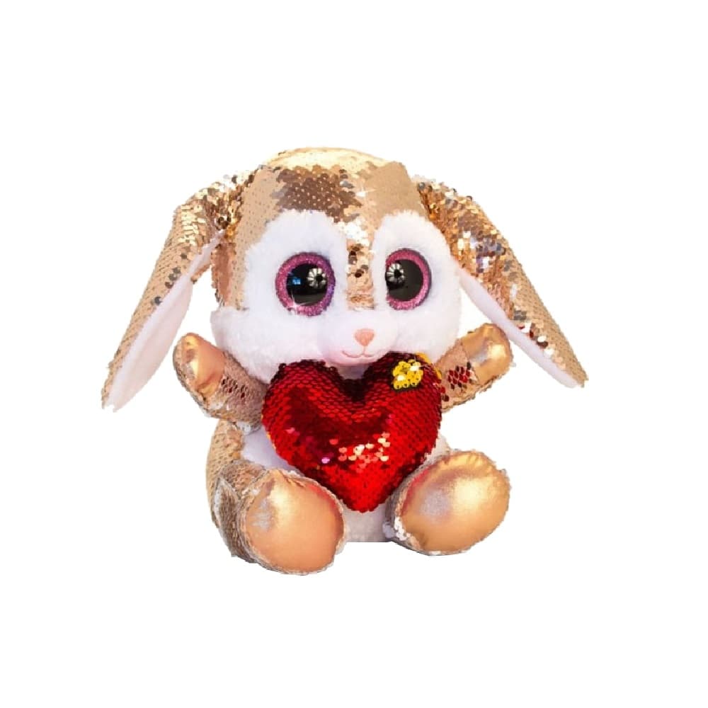 Keel Toys Rabbit Glitter Motsu With Heart