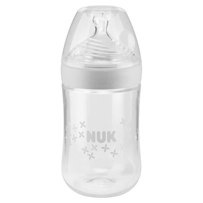 NUK Nature Sense-flaske 260 ml silikone-pattestørrelse 1 M Neutral