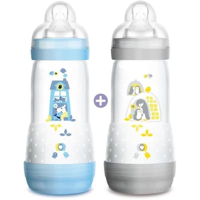 MAM Easy Start -koliikkopullo - 320ml - Flow Teat 3 - Set of 2 - Boy