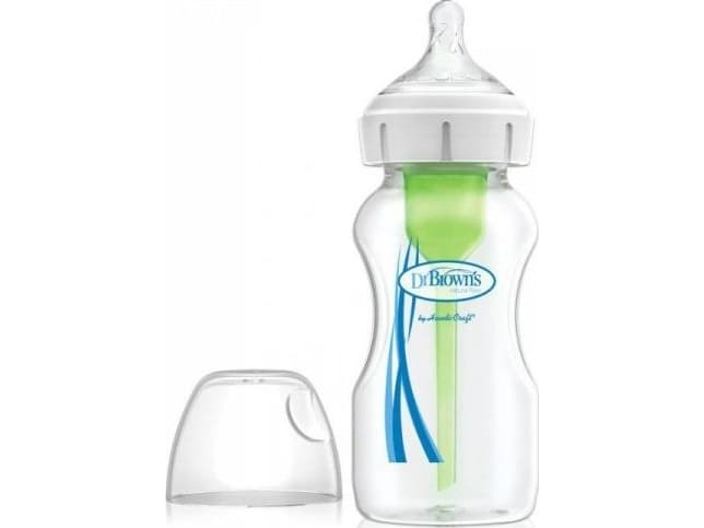 Dr Browns Options Plus wide neck baby feeding bottle 0m + 270ml (WB91600)