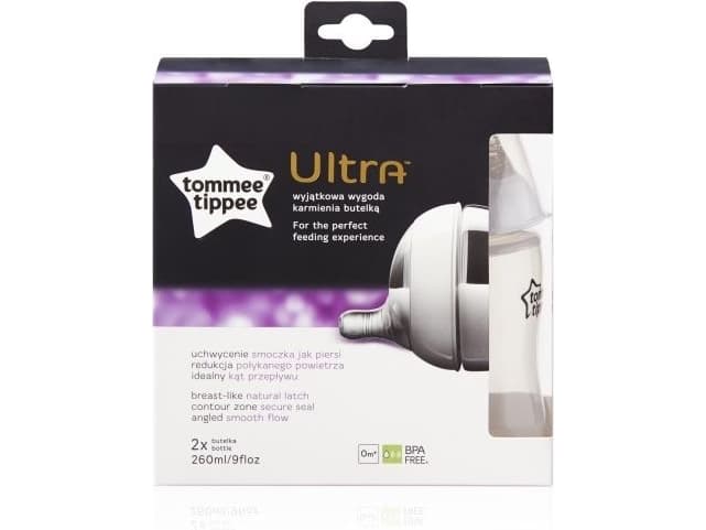 Tommee Tippee Ultra Bottle 260 ml, 2 pieces (TT0340)