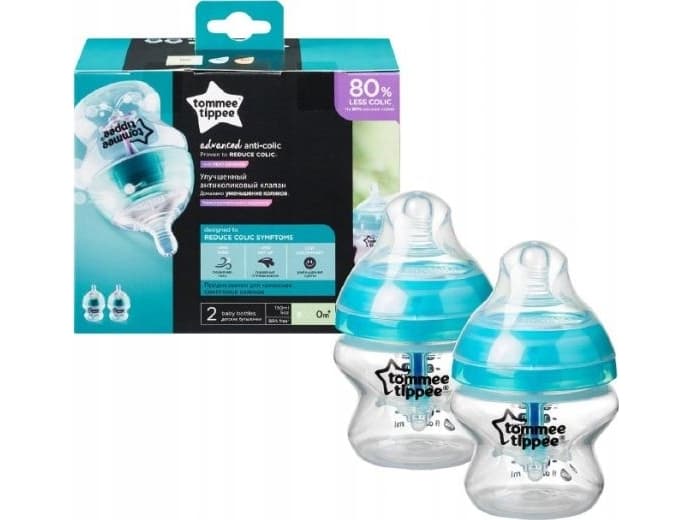 Tommee Tippee Advanced Anti-colic Bottle 0m + 150ml 2 pieces (42257975)