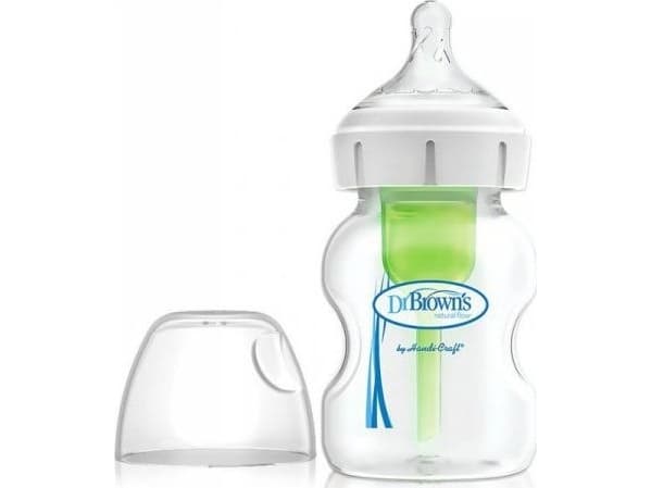 Dr Browns Options Plus infant feeding bottle, wide neck 0m + 150ml (WB51600)