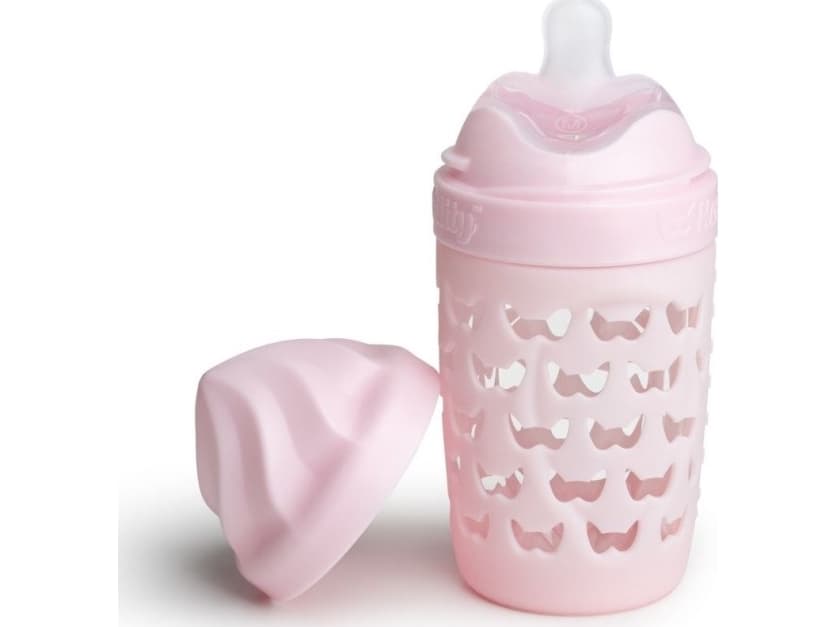 Herobility HeroEcoBottle anti-colic bottle - pink, 220 ml