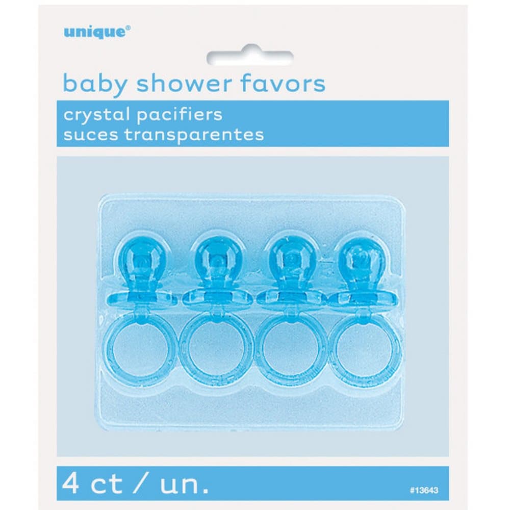 Unique Party Baby Shower Crystal Pacifiers Favors (Pack of 4)